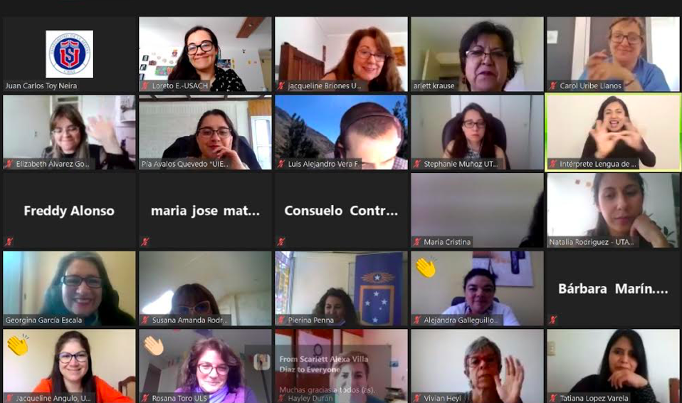 Reunion vía Zoom con Red de Universidades Estatales Chilenas por la Inclusión de Estudiantes en Situación de Discapacidad