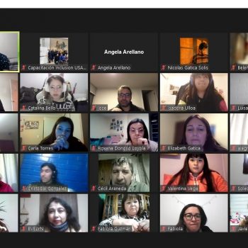 Sesion de ZOOM del taller de cultura sorda y Lengua de Señas en Chile