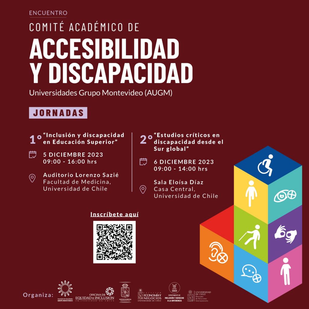 Flyer del encuentro comite academico de accesibilidad y discapacidad